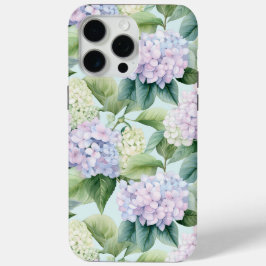 Floral Lila Cream Hydrangea Flowers Stoer iPhone 15 Pro Max Hoesje