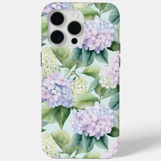 Floral Lila Cream Hydrangea Flowers Stoer Case-Mate iPhone Case (Achterkant)