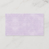 Floral Lila Deer Diaper Raffle Baby shower Ticket Informatiekaartje (Achterkant)