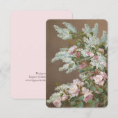 Floral Lila en Rozen briefkaart met envelop (Voorkant / Achterkant)