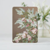 Floral Lila en Rozen briefkaart met envelop (Staand voorkant)