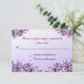 Floral Lila Flowers RSVP Wedding (Staand voorkant)