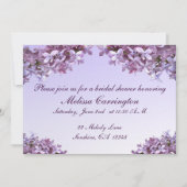 Floral Lila Flowers Vrijgezellenfeest Kaart (Voorkant)