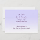 Floral Lila Flowers Vrijgezellenfeest Kaart (Achterkant)