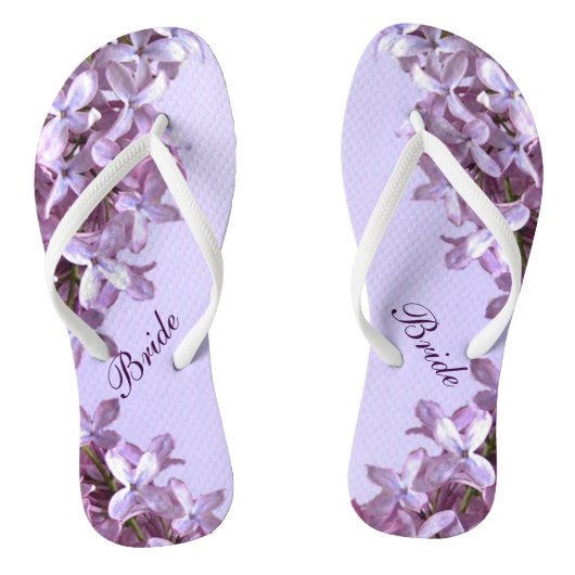Floral Lila Flowers Weddenschap Teenslippers (Voetbed)