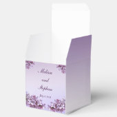 Floral Lila Flowers Wedding Bedankdoosjes (Geopend)