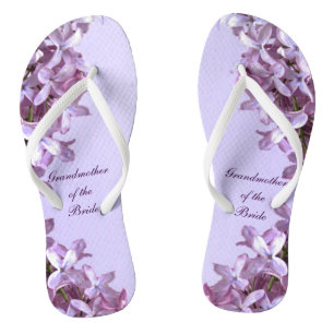 Floral Lila Flowers Wedding Grandmoeder van Bride Teenslippers