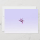 Floral Lila Flowers Wedding Kaart (Achterkant)
