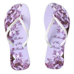 Floral Lila Flowers Wedding Moeder van de Bride Teenslippers
