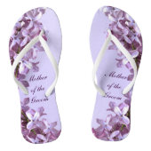 Floral Lila Flowers Wedding Moeder van de Groom Teenslippers (Voetbed)