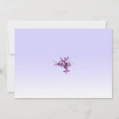 Floral Lila Flowers Wedding Rehearsal Dinner Kaart (Achterkant)