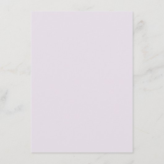 Floral Lila Lavendel Lijst Menu (Achterkant)