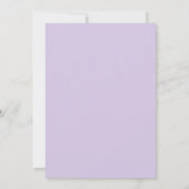Floral Lila Lavender Vellum Overlay Photo Wedding Kaart (Achterkant)