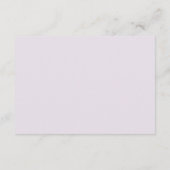 Floral Lilac Lavender Flat Place Card (Achterkant)