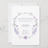 Floral Lilac Lavender Frame Catholic Wedding Kaart (Achterkant)