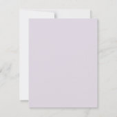 Floral Lilac Lavender Frame Wedding Save The Date (Achterkant)