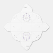 Floral Lilac Lavender Wreath Baptism Take Out Bedankdoosjes (Uitgevouwen)
