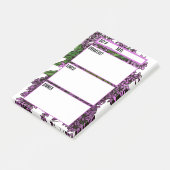 Floral Lilacs Camping Menu Maaltijdplanningstool Post-it® Notes (Schuin)