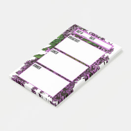 Floral Lilacs Camping Menu Maaltijdplanningstool Post-it® Notes