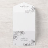 Floral Lilies All In One Uitnodiging (Buitenkant)