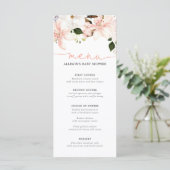 Floral lilies lente baby shower menu (Staand voorkant)