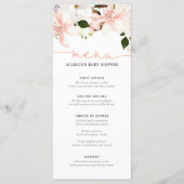 Floral lilies lente baby shower menu (Voorkant)