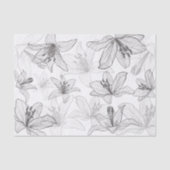 Floral Lilies Line Art Tissuepapier (Voorkant)