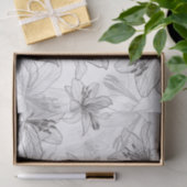Floral Lilies Line Art Tissuepapier (Geschenk)