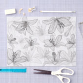 Floral Lilies Line Art Tissuepapier (Craft)