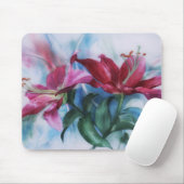 Floral Lily Artistic Mousepad Muismat (Met muis)