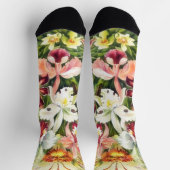 Floral Lily Flowers  stijl Art Sokken (Top)