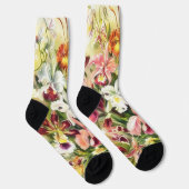 Floral Lily Flowers  stijl Art Sokken (Rechts)