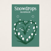 Floral Lily Oorbel Ketting Sieraden Display Kaart (Voorkant)