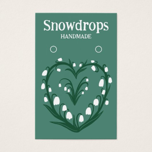 Floral Lily Oorbel Ketting Sieraden Display Kaart (Voorkant)