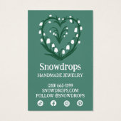 Floral Lily Oorbel Ketting Sieraden Display Kaart (Achterkant)