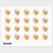 Floral Lily Ronde Sticker (Vel)