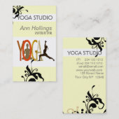 Floral Lily Yoga Design Tree Pose Visitekaartje (Voorkant / Achterkant)