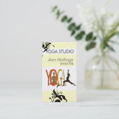 Floral Lily Yoga Design Tree Pose Visitekaartje (Staand voorkant)