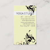 Floral Lily Yoga Design Tree Pose Visitekaartje (Achterkant)