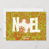  Floral Lime Green-kerstkaart Feestdagenkaart (Achterkant)