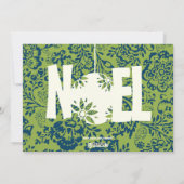  Floral Lime Green-kerstkaart Feestdagenkaart (Achterkant)