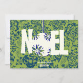  Floral Lime Green-kerstkaart Feestdagenkaart (Achterkant)