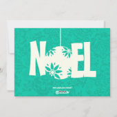  Floral Lime Green-kerstkaart Feestdagenkaart (Achterkant)