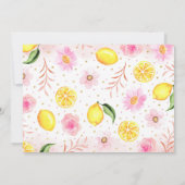 Floral limonade 1e verjaardag foto kaart (Achterkant)