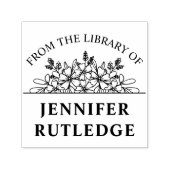  Floral Line Art Curved Text Book Bord Zelfinktende Stempel (Design)