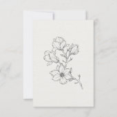 Floral Line Art Eenvoudige op maat gemaakte klassi Kaart (Achterkant)