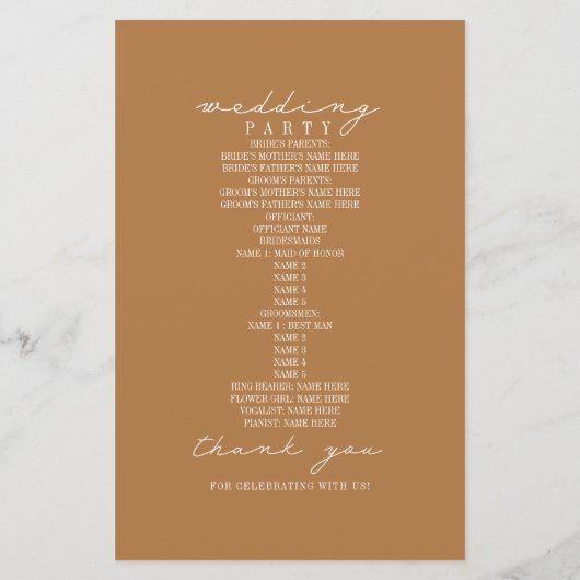 Floral Line Art Goldenrod Yellow Weddenschap (Achterkant)