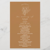 Floral Line Art Goldenrod Yellow Weddenschap (Voorkant)