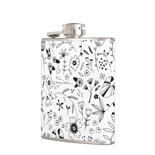 Floral Line Art Heupfles (Links)