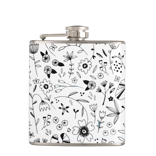 Floral Line Art Heupfles (Voorkant)